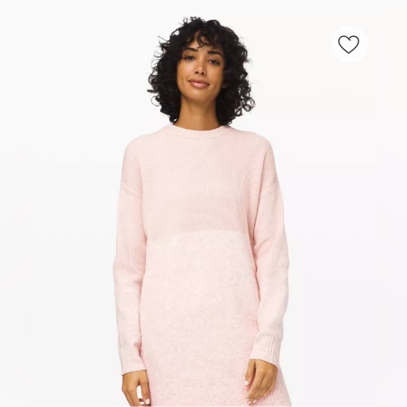 Lululemon Restful Intention Cashmere Wool Blend Sweater Dress - Blush Pink - XS - Picture 3 of 15